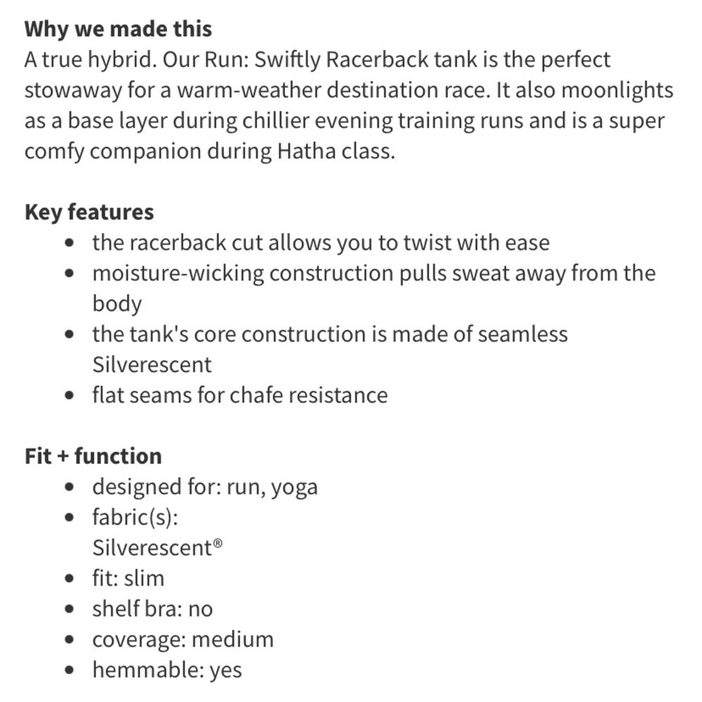 Lululemon Run: Swiftly Tech Racerback
Heathered Inkwell 8 - Picture 7 of 7